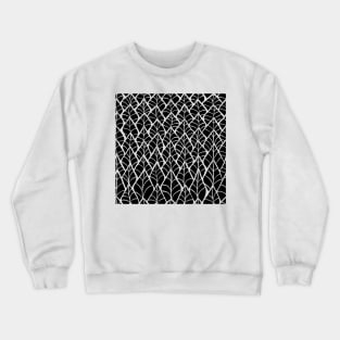 Monochrome Leaves Pattern Crewneck Sweatshirt